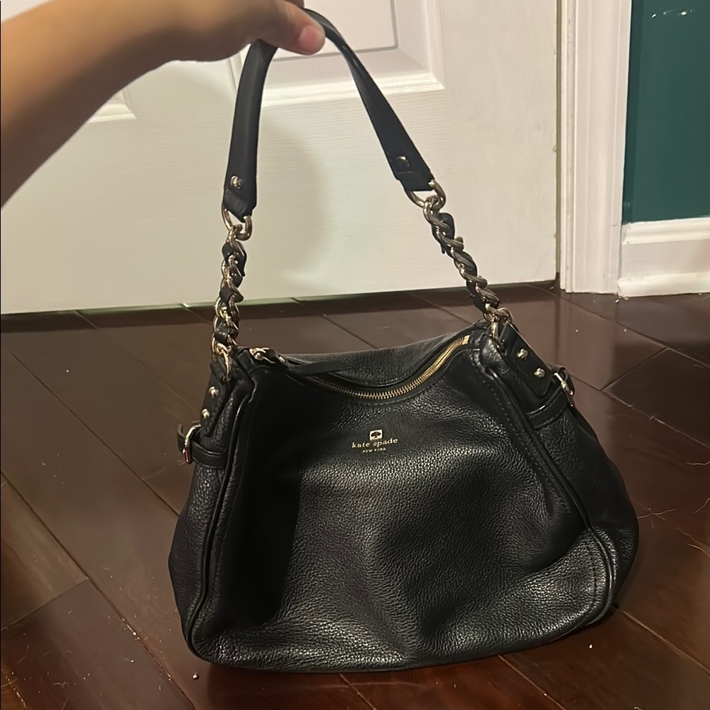Kate Spade Black Leather Chain Shoulder Bag